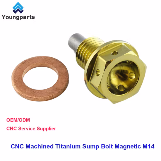 Bullone della coppa magnetico M14 realizzato in titanio lavorato a CNC